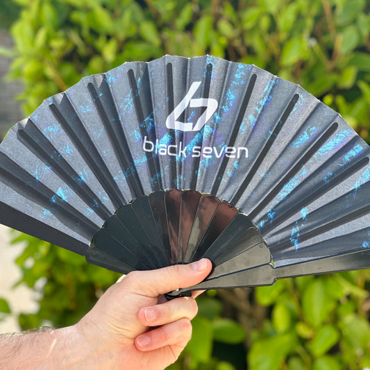 Black Seven Hand Fan